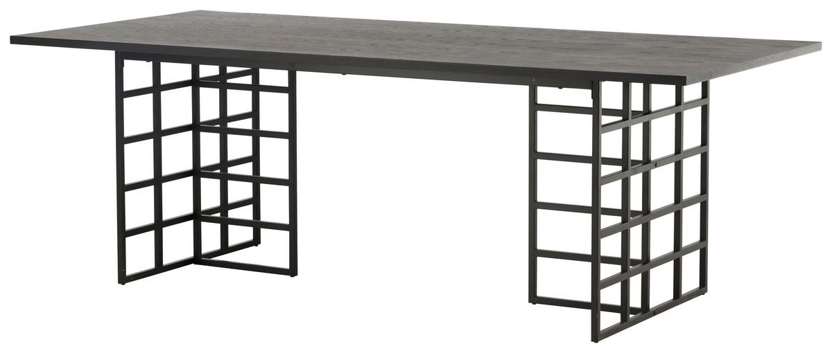 ESSTISCH YSTAD - Schwarz, Design, Holz/Metall (220/100/75cm) - Livetastic