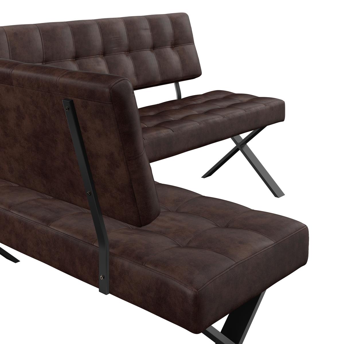 Kotna Klop Donna, Vintage Rjava, 150 X 200 Cm - rjava/antracit, Moderno, kovina/tekstil (150/200cm)
