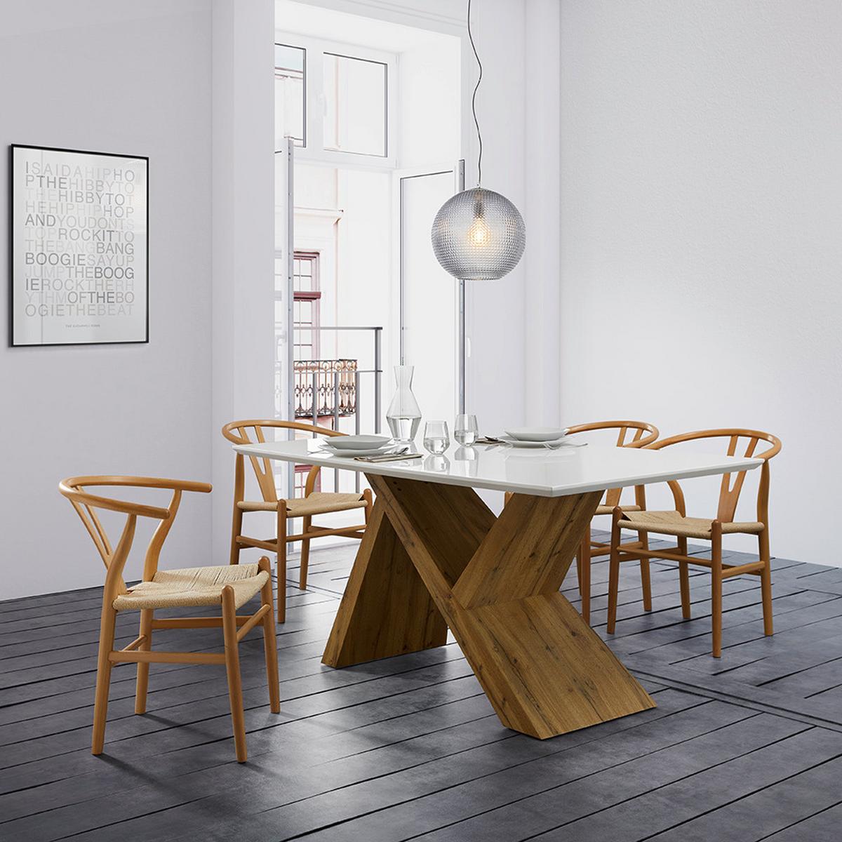 Stol Monica, Naravne Barve, Masivno - naravne barve, Moderno, les (56/76/52cm) - Bessagi Home