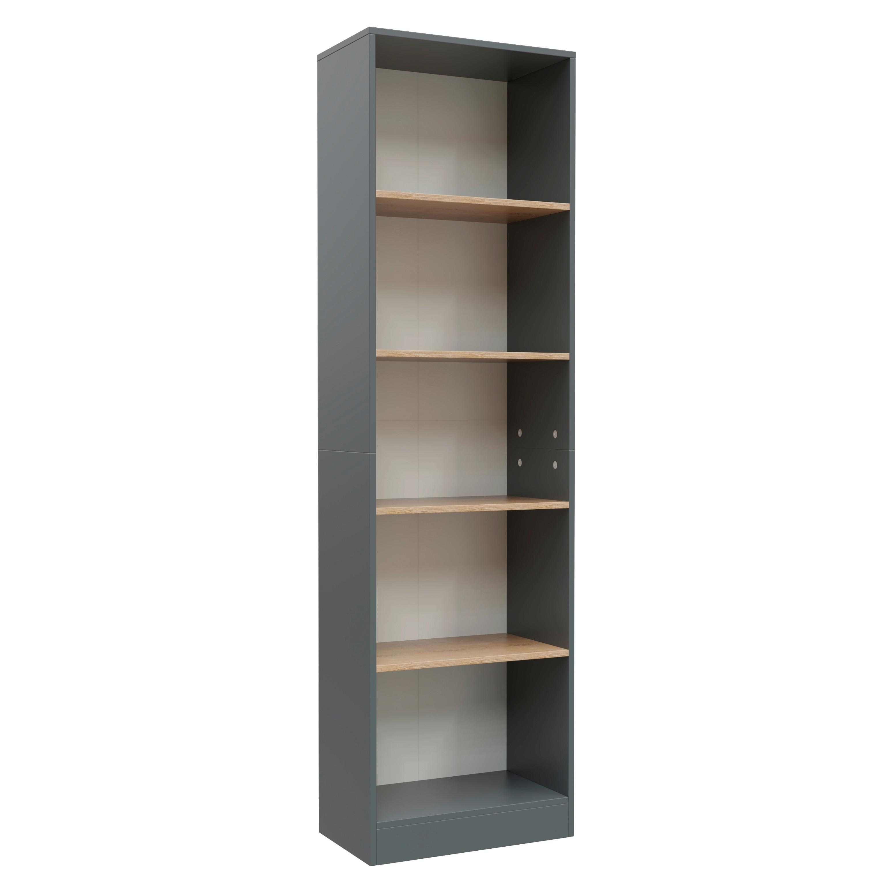 Regal Dilos XL Anthrazit/Honigeiche - Honigeiche/Anthrazit, Design, Holzwerkstoff (52/183/30cm) - MID.YOU
