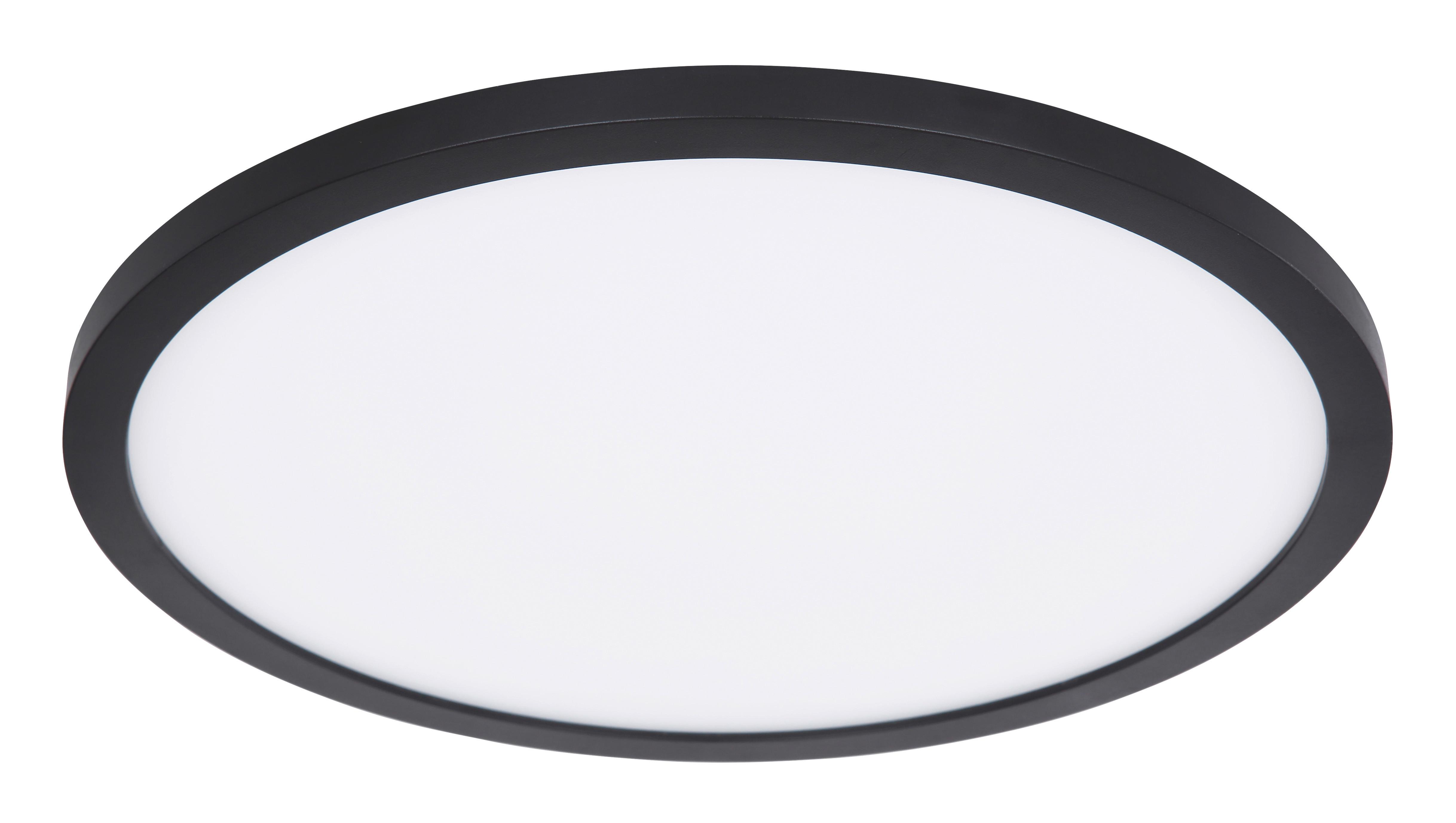Stropna Led-svetilka Sapana, S Sijalko - črna/bela, Basics, umetna masa (29,4/2,5cm) - Globo