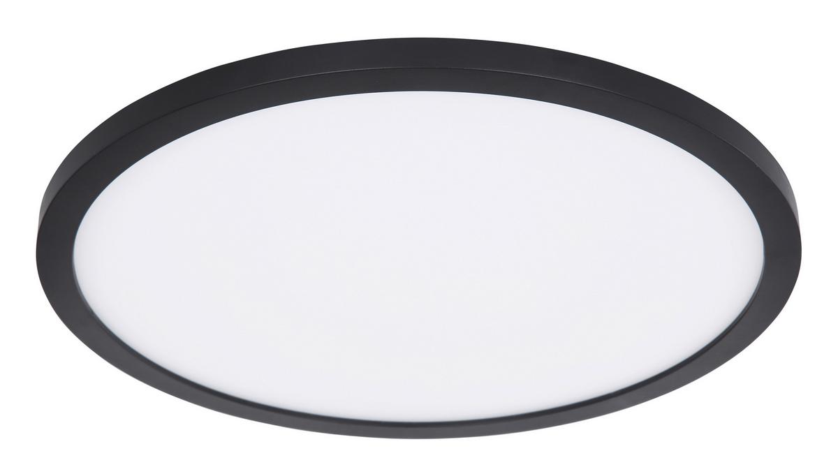 Stropna Led-svetilka Sapana, S Sijalko - črna/bela, Basics, umetna masa (29,4/2,5cm) - Globo