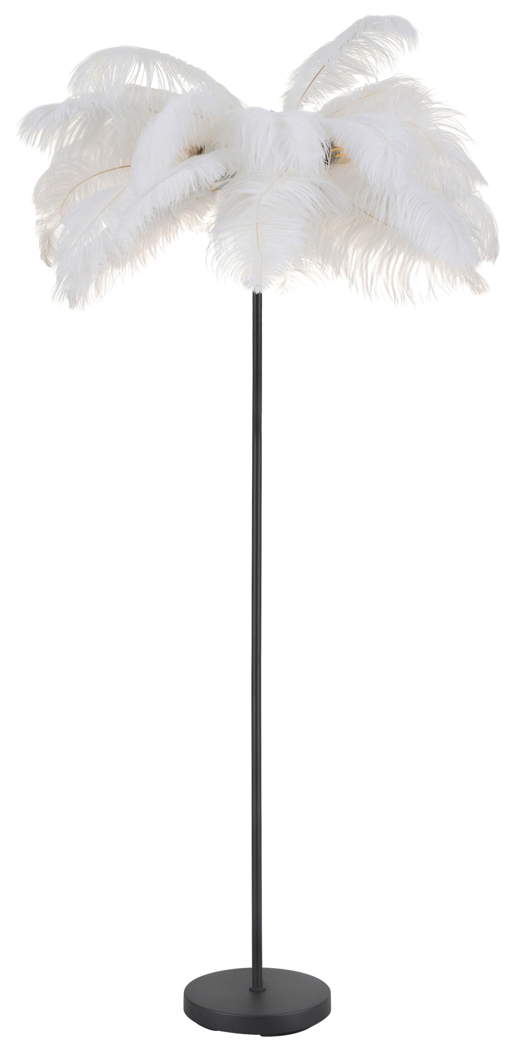 GOLVLAMPA FEDI - vit/svart, Modern, metall/textil (55/160cm)