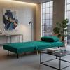 BÄDDFÅTÖLJ LEVIN - grön/naturfärgad, Modern, trä/textil (103/94/82cm) - Bessagi Home
