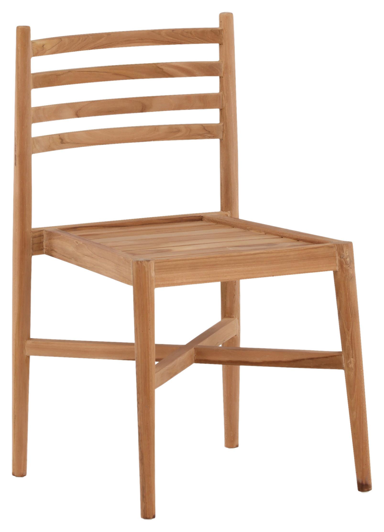 Stapelsessel Kenya ca. 50x81x52 cm Teakholz - Teakfarben, KONVENTIONELL, Holz (50/81/52cm) - Gardenson