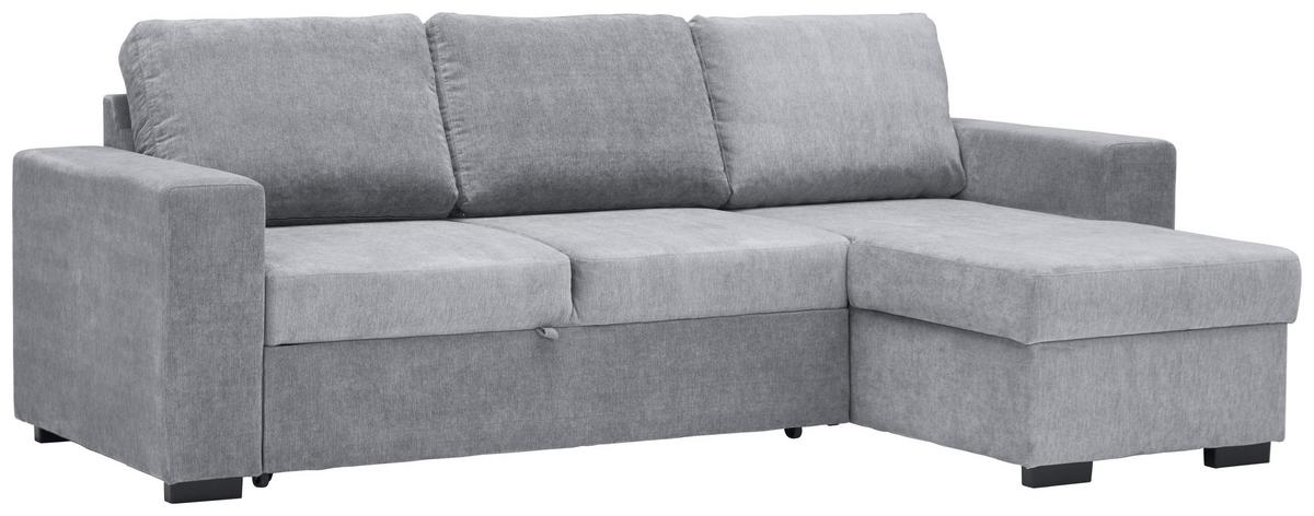 Sarokkanapé Tamara - szürke, Design, textil (244/157cm) - Mömax