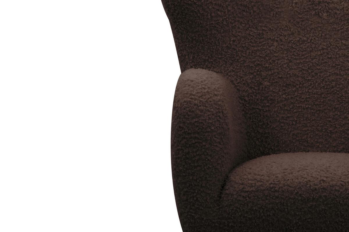 Fotelj Savoy, Rjava - rjava/barve kostanja, Design, kovina/tekstil (90/98/88cm) - Livetastic