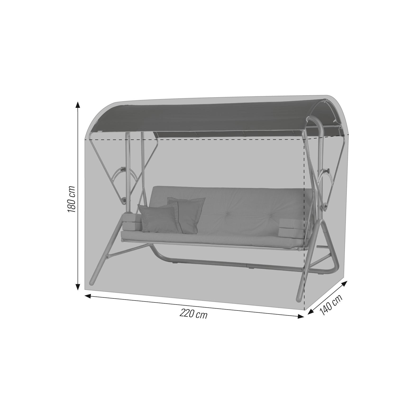 Zaščitna Prevleka Air, 220x180x140cm, Antracit - antracit, Basics, tekstil (220/180/140cm)