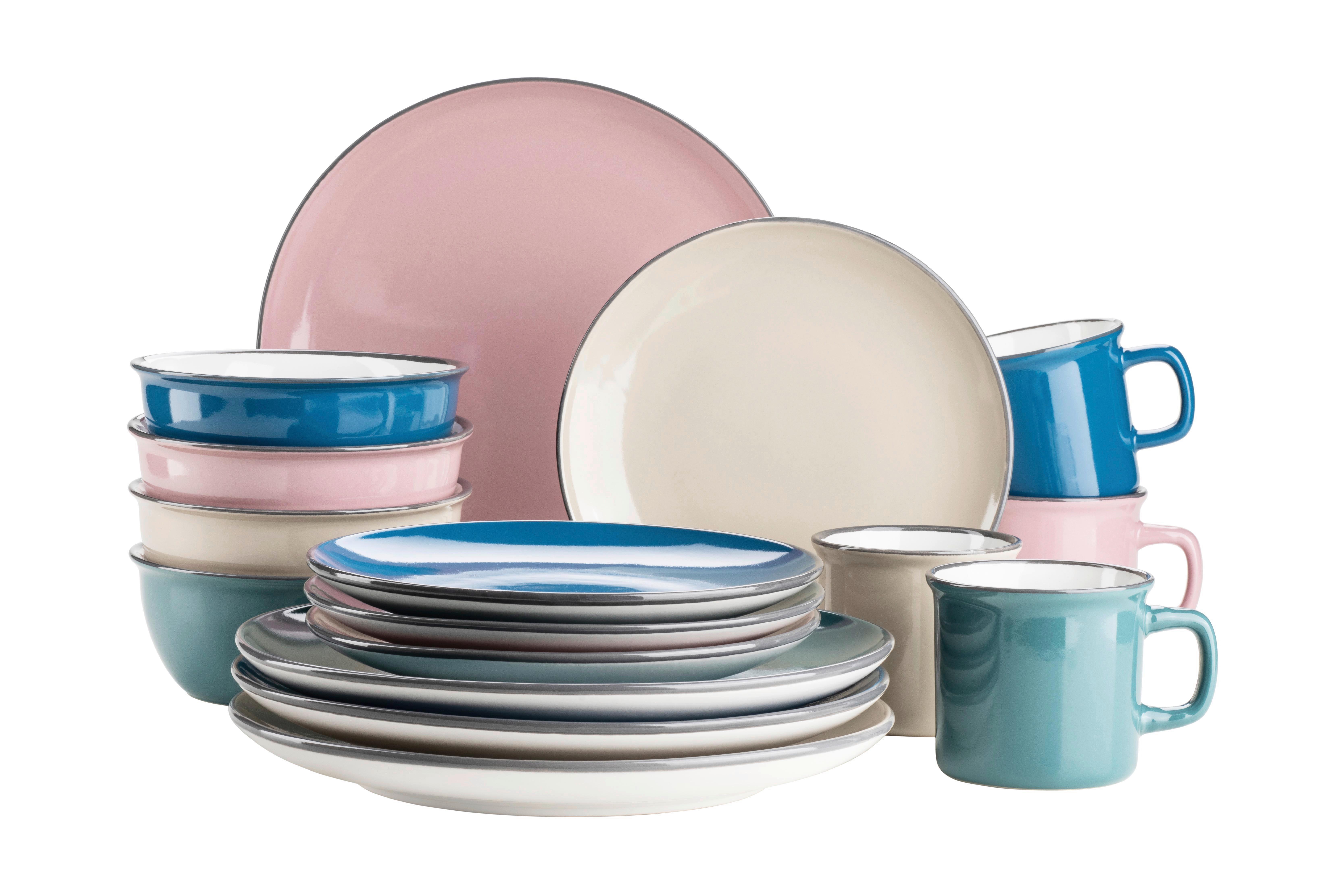 KOMBISERVICE KOMBISERVICE, 934074 - Beige/Petrol, Basics, Keramik - Mäser