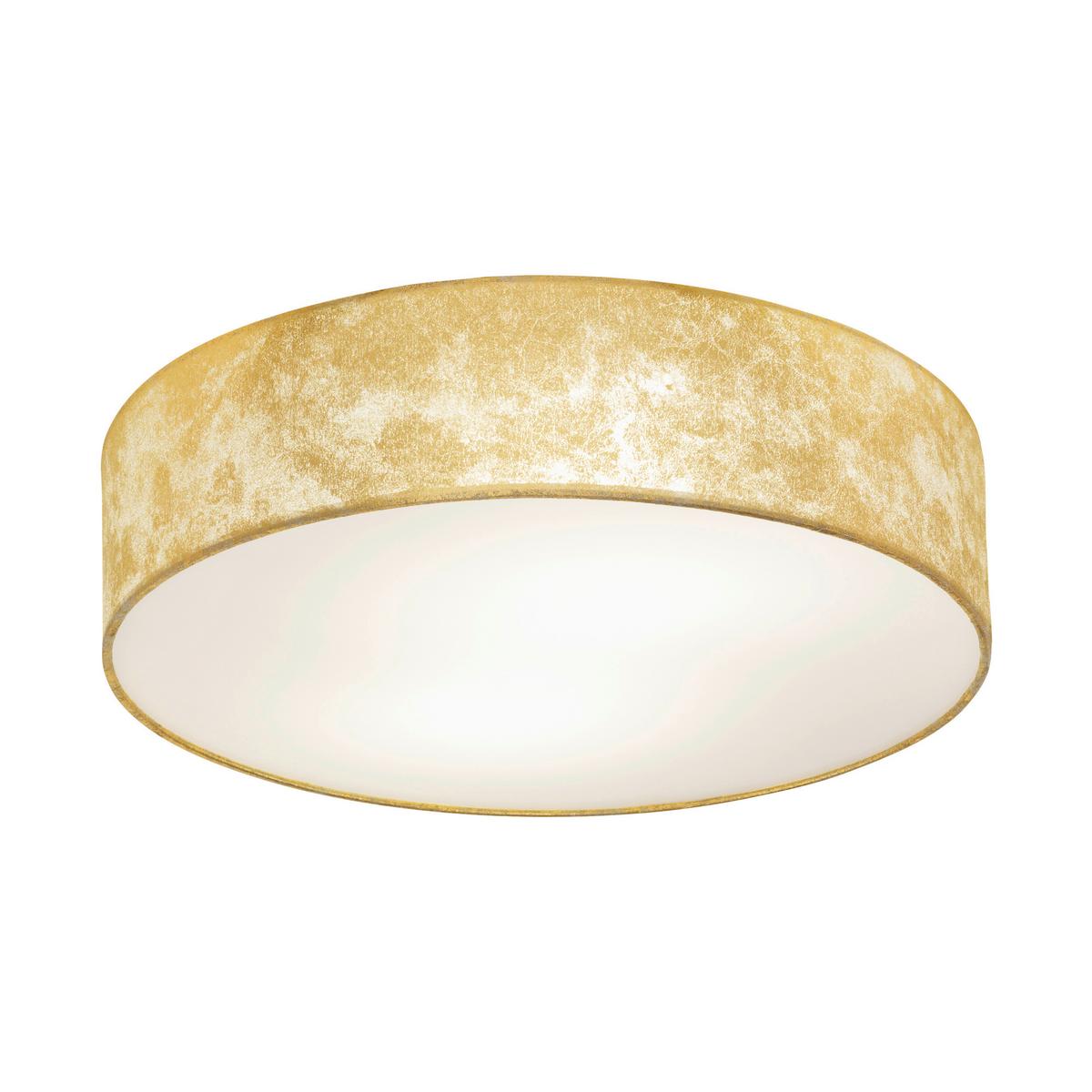 Deckenleuchte Viserbella Gold/Champagner max. 60 Watt - Champagner/Goldfarben, KONVENTIONELL, Textil/Metall (38/38/11cm) - Eglo