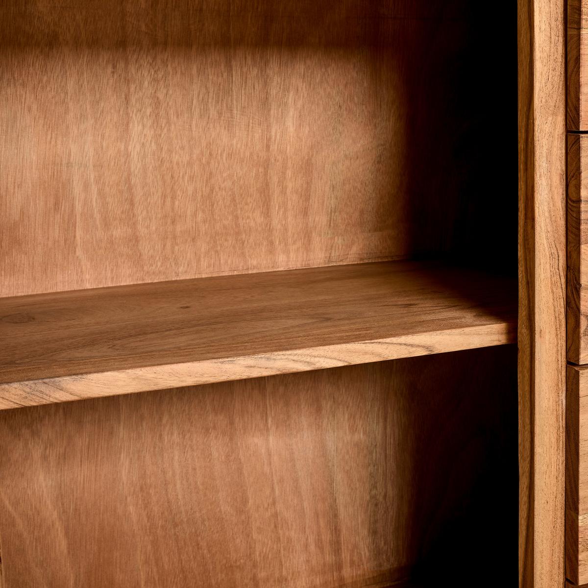 KOMODA SYLVIA - kolor akacjowy/kolor srebrny, Konventionell, metal/drewno (100/85/40cm) - Livetastic