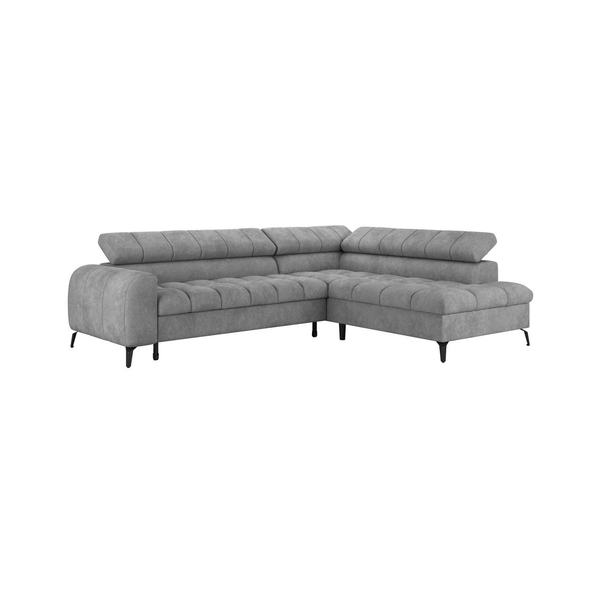 Kutna Garnitura Volf - siva/crna, Trend, tekstil/metal (261/203cm)