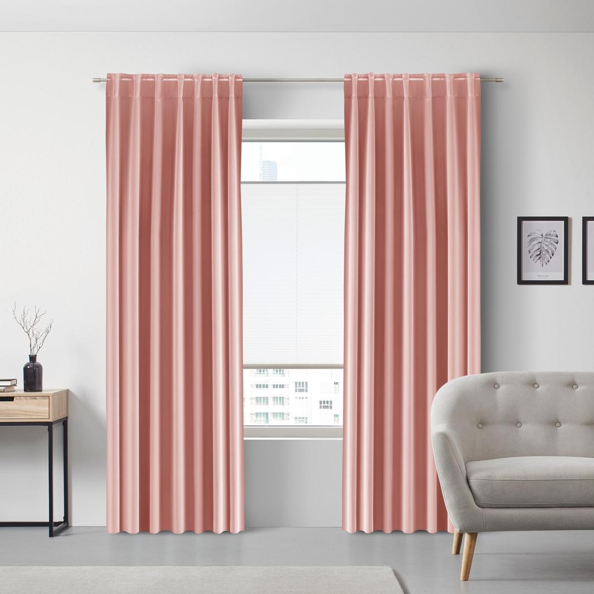 Verdunkelungsvorhang Riccardo Altrosa ca. 140x245cm - Altrosa, Modern, Textil (140/245cm) - Premium Living