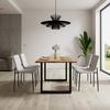 MATBORD FILO - svart/akaciefärgad, Modern, metall/trä (160/76/90cm) - Bessagi Home