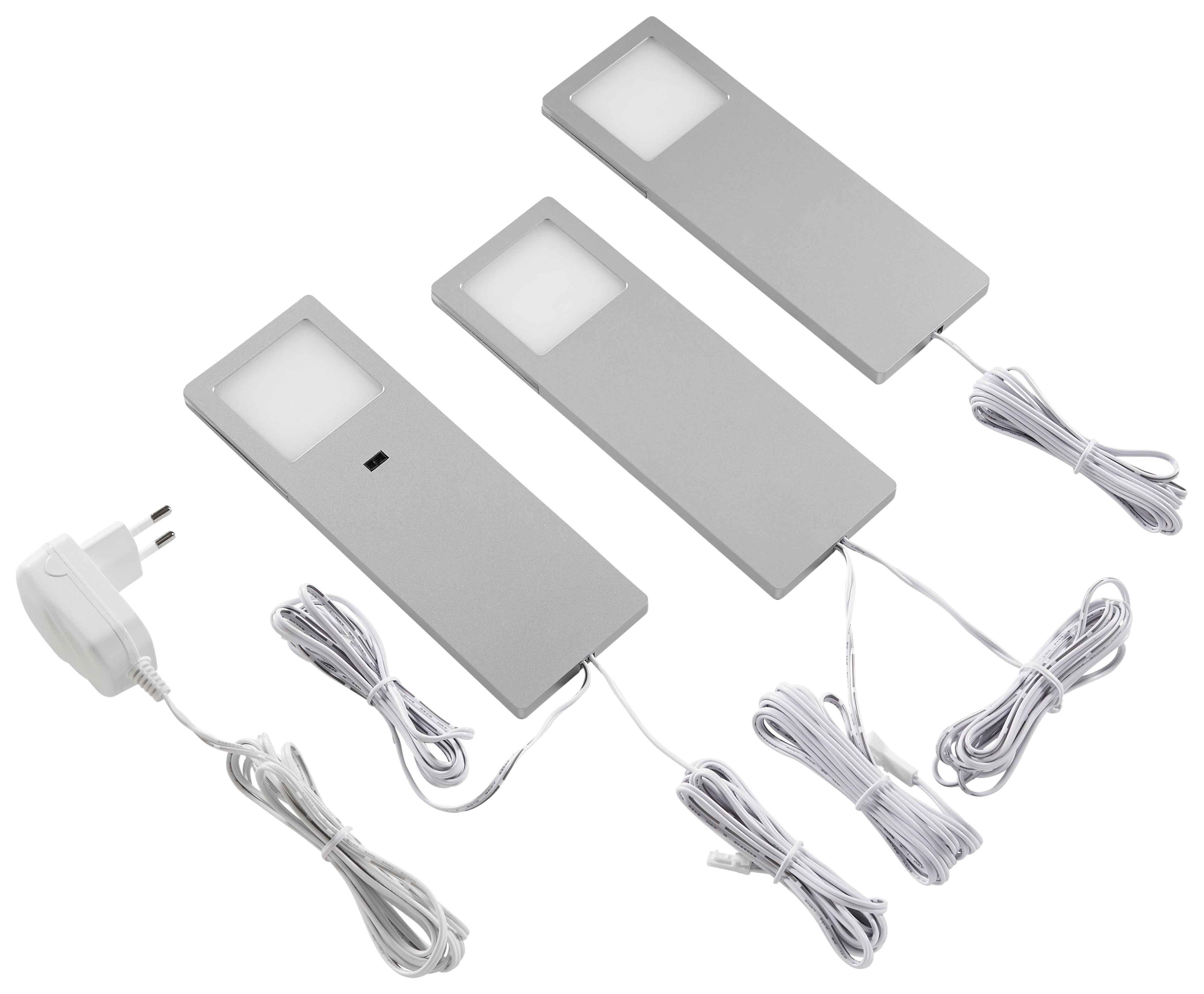 Unterbauleuchten-Set Helena Alufarben - Alufarben, Kunststoff (19/6,6/0,7cm)