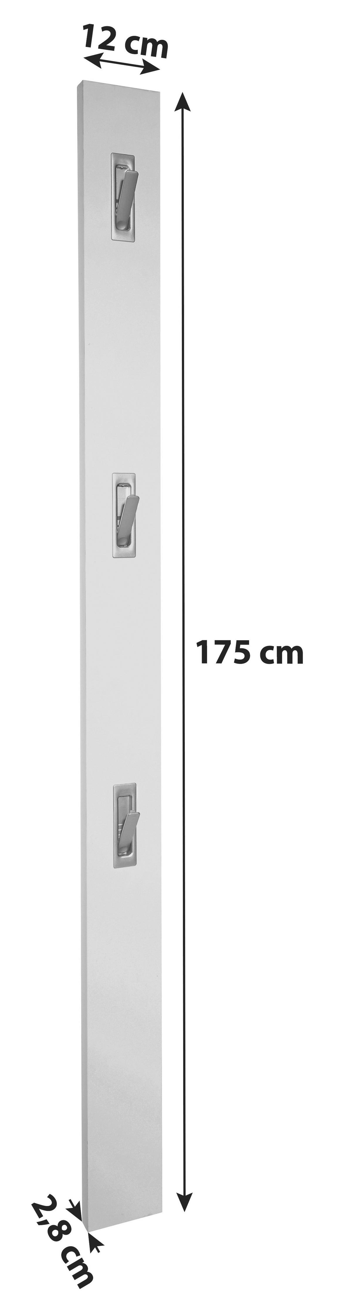 Cuier perete Enzo - gri, Modern, material pe bază de lemn (12/175/2,8cm) - Modern Living