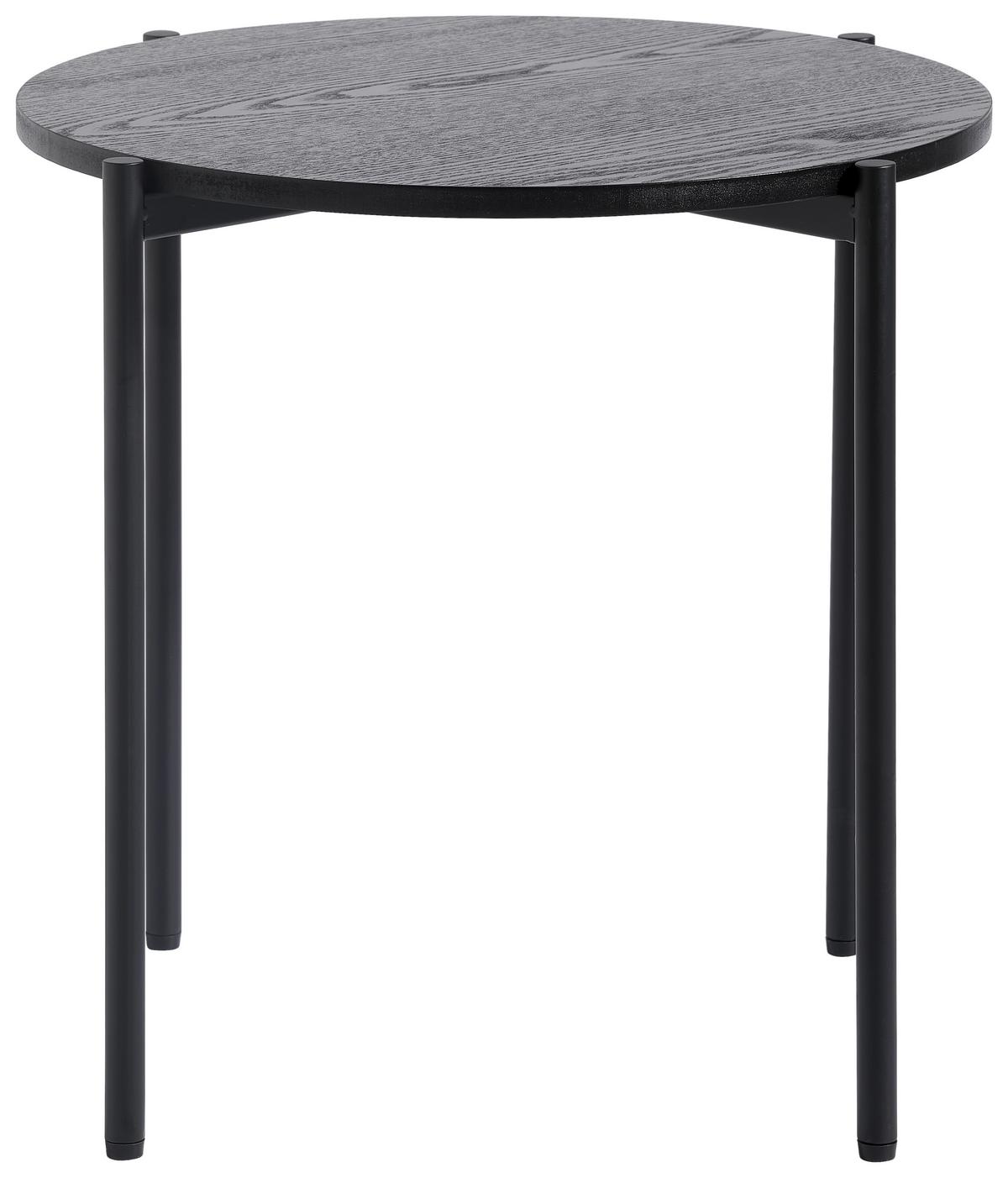 STOLIK BOCZNY BOB - czarny, Trend, materiał drewnopochodny/metal (43/43/40cm) - Carryhome