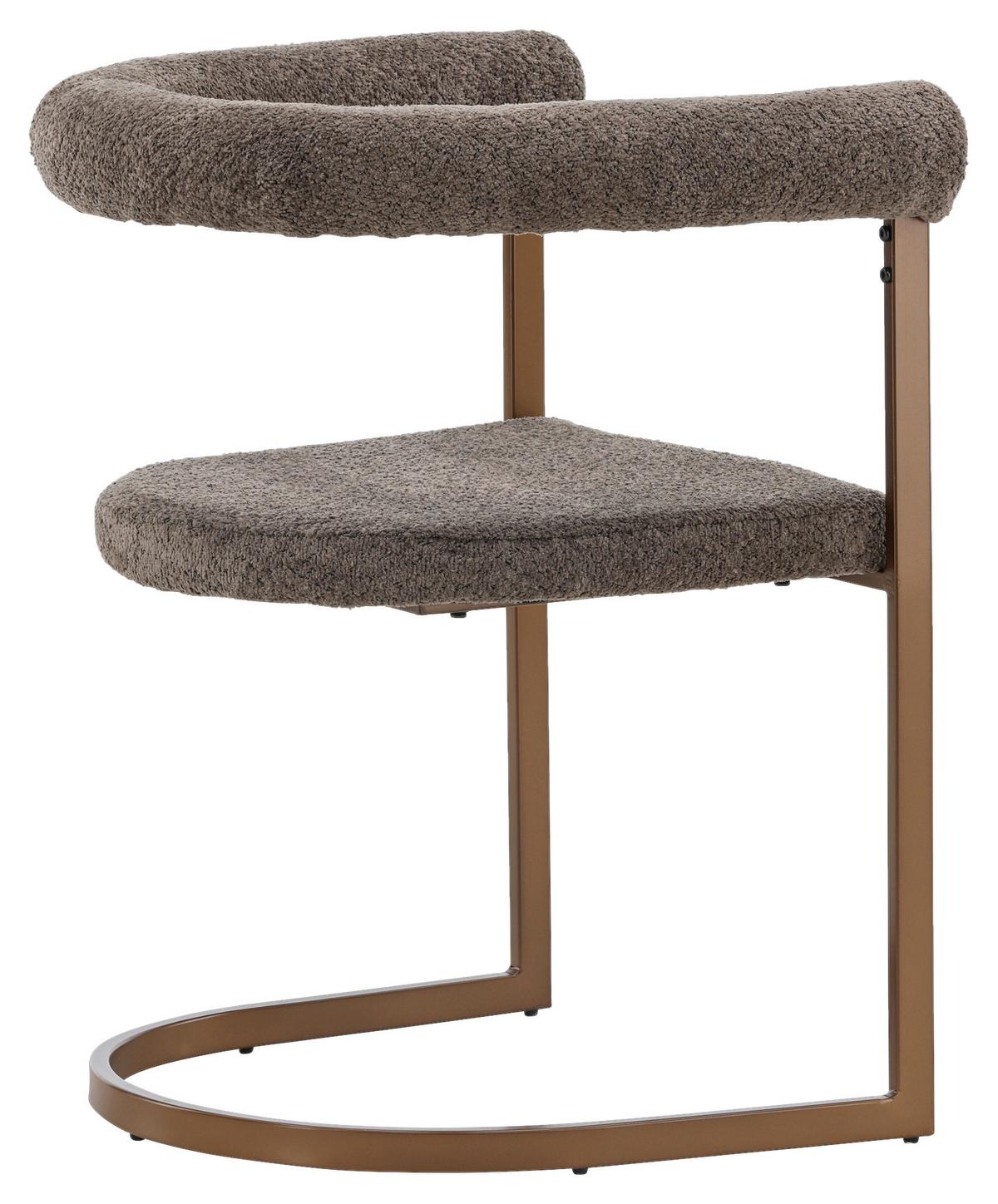 STUHL-SET MORNING - Braun/Grau, Design, Textil/Metall (65/75/54cm) - Livetastic