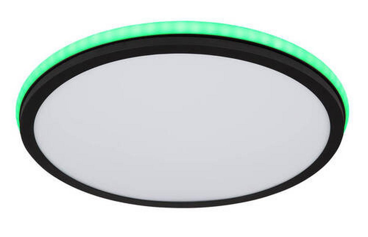 Stropna Led-svetilka Jaxxi, S Sijalko - črna/opal, Design, kovina/umetna masa (45/7cm) - Globo