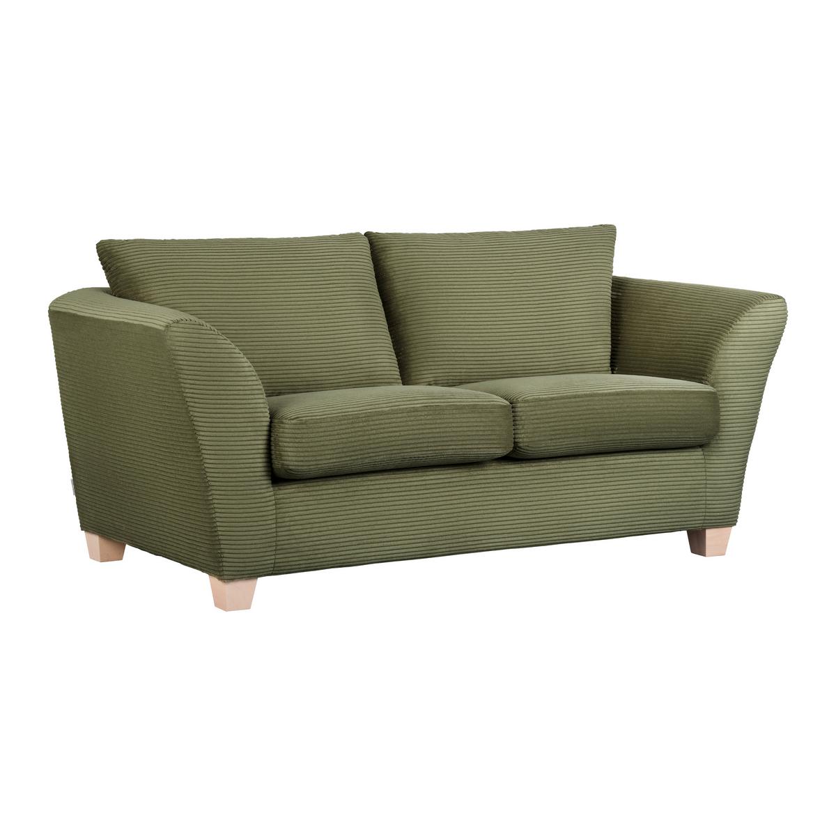 2-Sitzer-Sofa Devado Dunkelgrün - Dunkelgrün/Naturfarben, Holz/Textil (190/70-85/95cm) - Mömax