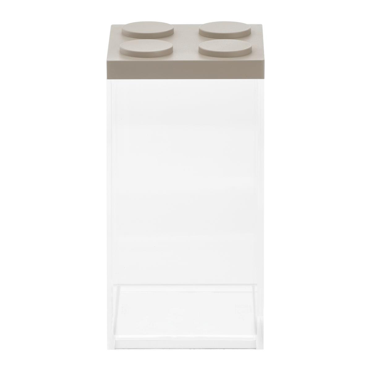 POJEMNIK KUCHENNY ESILA - szarobrązowy/przezroczysty, tworzywo sztuczne (10/10/20,5cm)