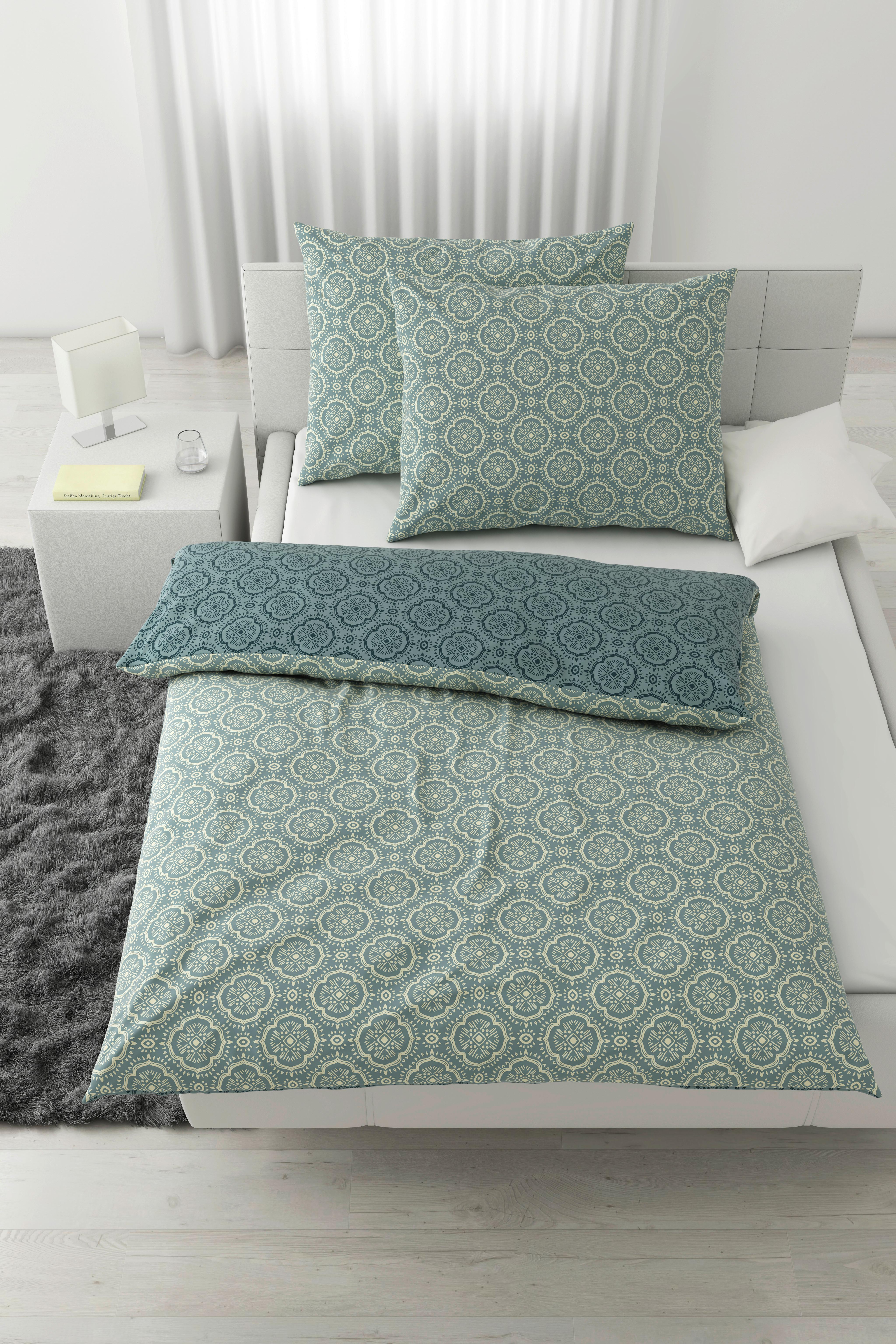 Lenjerie de pat Ethno cca. 200x220/2x50x70 cm - albastru, Lifestyle, textil (200/220cm) - Mömax