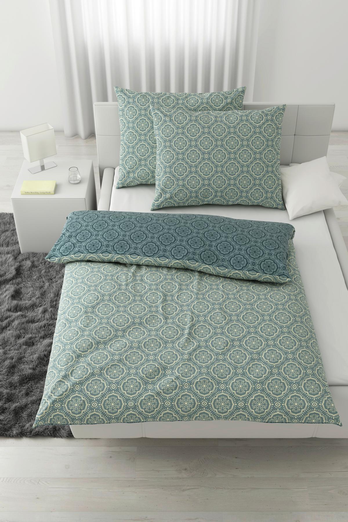 Lenjerie de pat Ethno cca. 200x220/2x50x70 cm - albastru, Lifestyle, textil (200/220cm) - Mömax