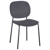 Stuhl Ira in Grau - Schwarz/Grau, MODERN, Holz/Textil (47/83/53cm) - Mömax