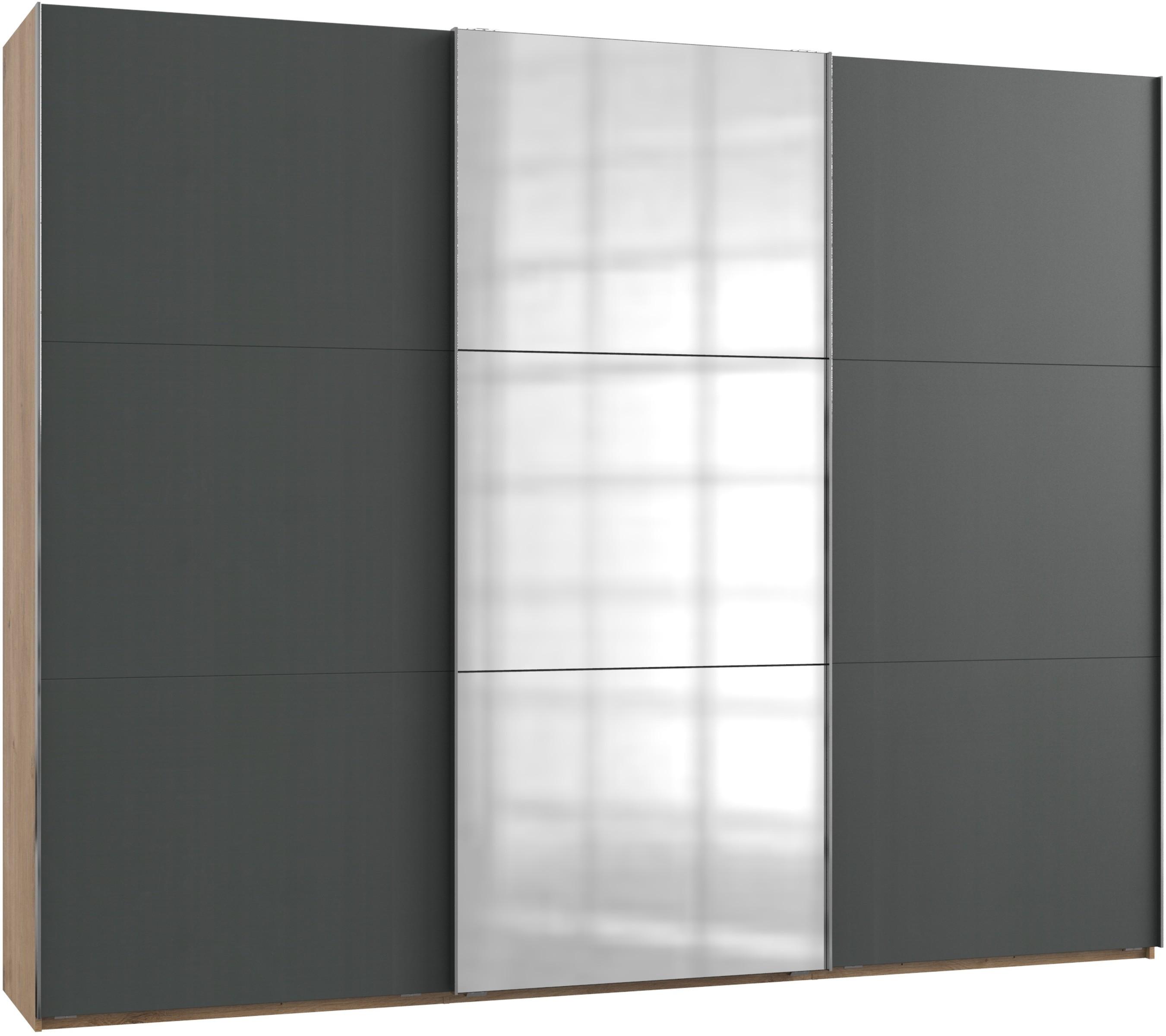 Ormar S Kliznim Vratima Level 36 A - boje grafita/boje hrasta, Moderno, drvni materijal/metal (300/236/65cm) - Modern Living