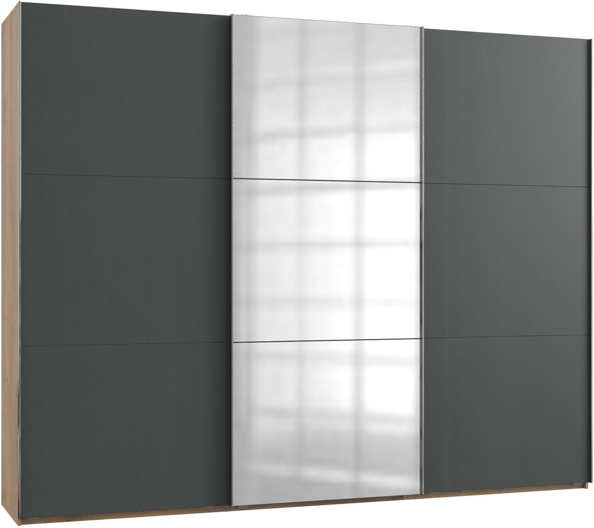 Ormar S Kliznim Vratima Level 36 A - boje grafita/boje hrasta, Moderno, drvni materijal/metal (300/236/65cm) - Modern Living