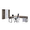 Büro Office Edition Set 3 Sonoma Eiche/Weiß - Weiß Hochglanz/Sonoma Eiche, MODERN, Holzwerkstoff - MID.YOU