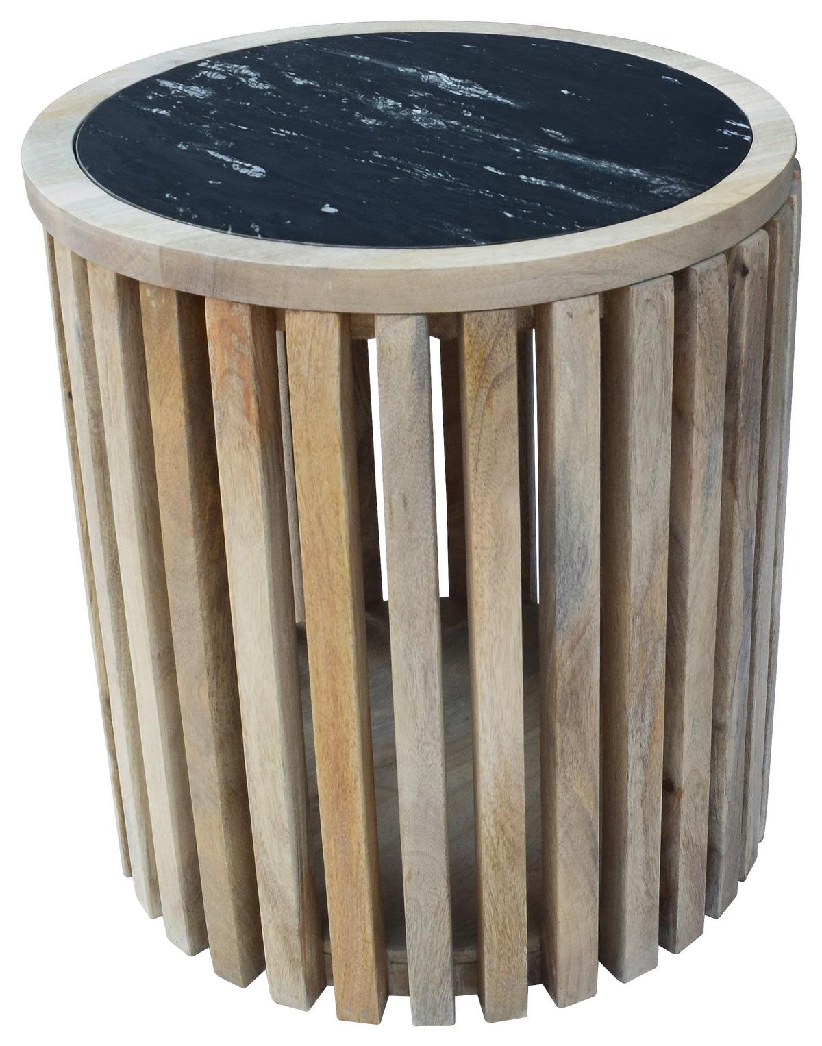 Couchtisch Sway Natur/Schwarz schwenkbare Tischplatte - Schwarz/Naturfarben, MODERN, Holz/Stein (45/50cm) - Premium Living