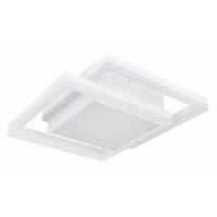 LED-Deckenleuchte Squares Opal/Weiß max. 22 Watt - Opal/Weiß, Basics, Kunststoff/Metall (41,5/41,5/10,5cm) - Globo