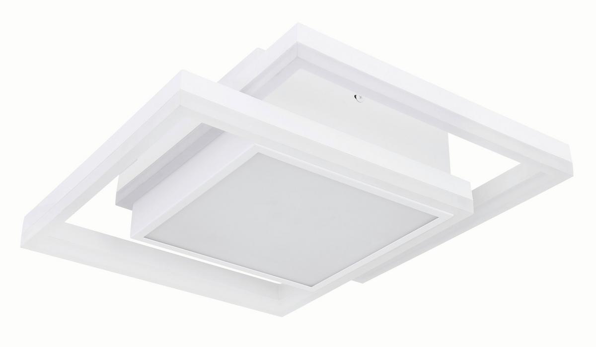 LED-Deckenleuchte Squares Opal/Weiß max. 22 Watt - Opal/Weiß, Basics, Kunststoff/Metall (41,5/41,5/10,5cm) - Globo