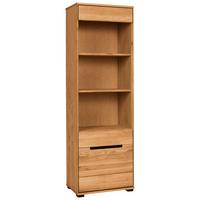 REGAŁ STOJĄCY LOLA - czarny/dębowy, Natur, drewno (63/197/41cm) - Carryhome