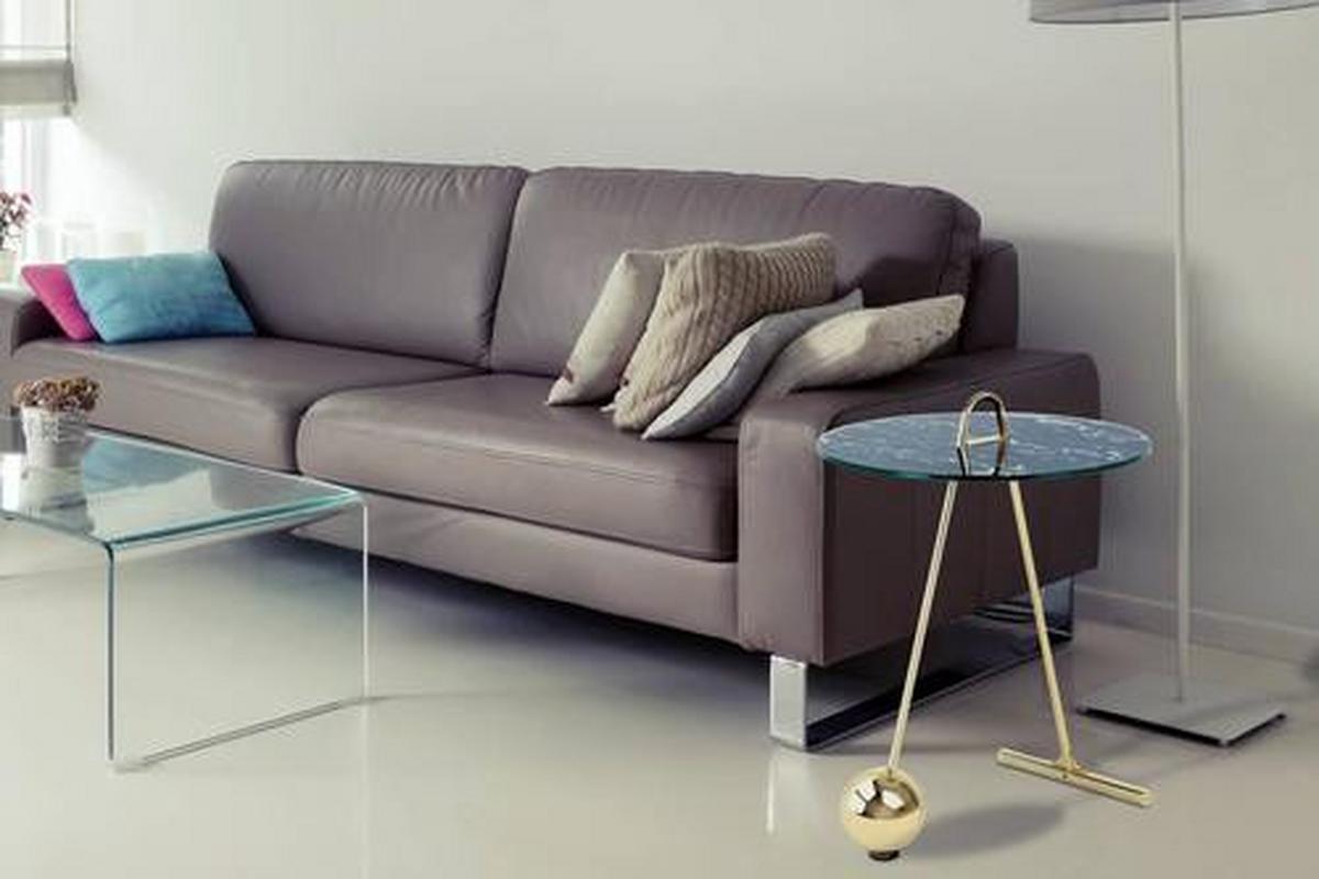 BEISTELLTISCH JCWZR - Goldfarben/Schwarz, Basics, Glas/Metall (46/60cm) - Kayoom