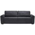 Dreisitzer-Sofa in Anthrazit mit Rückenkissen - Anthrazit/Schwarz, MODERN, Kunststoff/Textil (232/95/74cm) - Modern Living Dreisitzer-Sofa in Anthrazit mit Rückenkissen - Anthrazit/Schwarz, MODERN, Kunststoff/Textil (232/95/74cm) - Modern Living