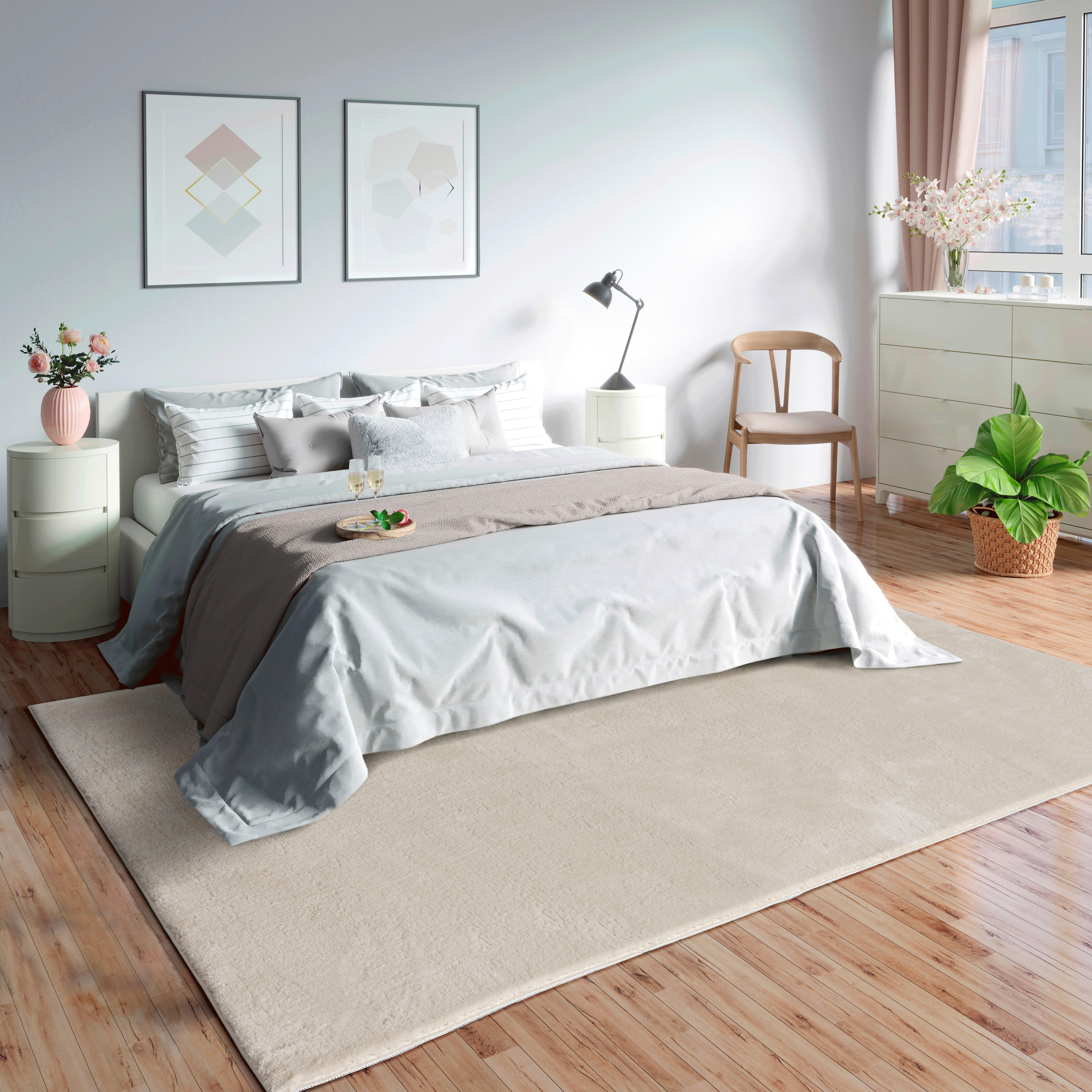 Fellteppich Loft Beige ca. 160x220cm - Beige, KONVENTIONELL, Textil (160/220cm)