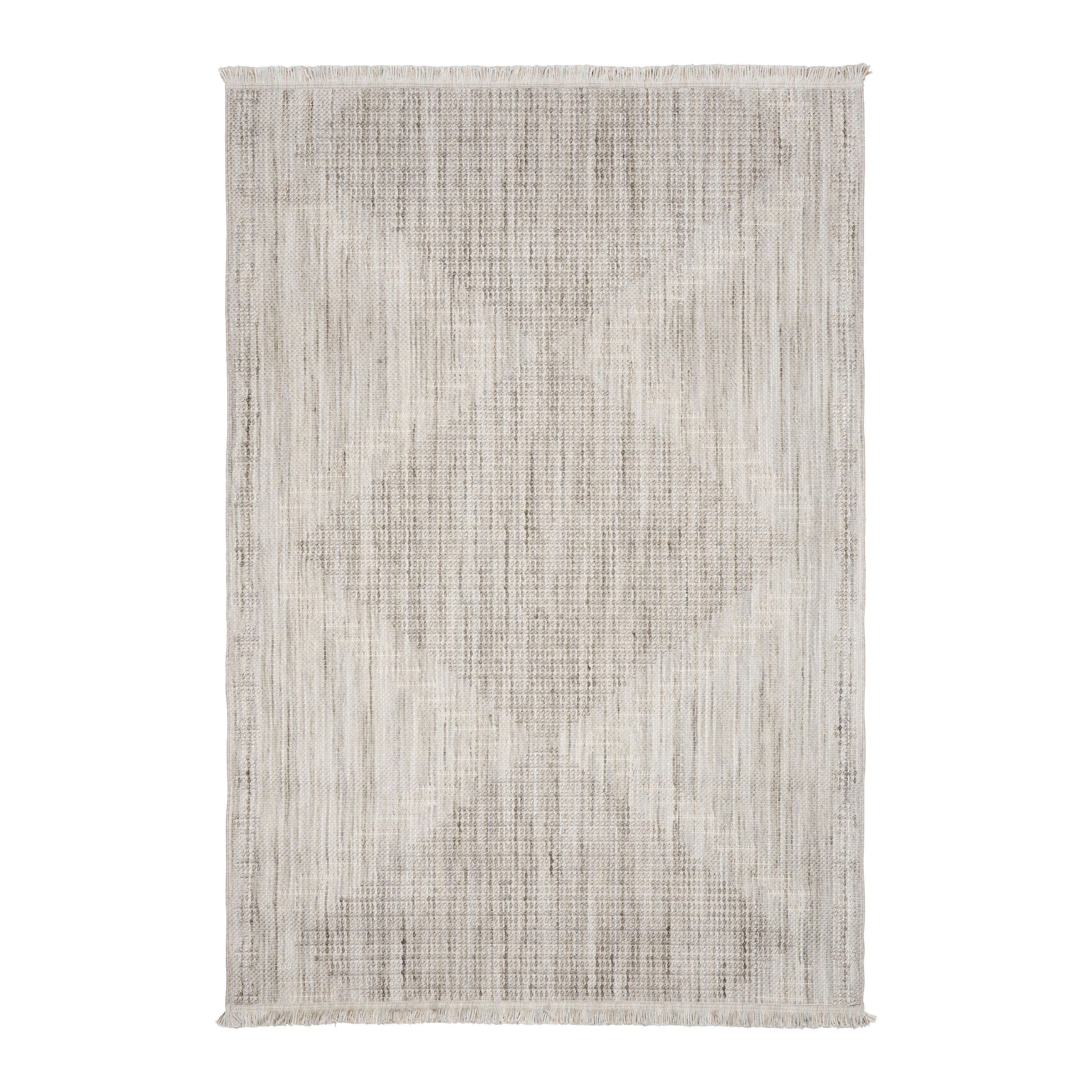 Flachwebteppich Jan in Grau/Weiß ca. 80x150cm - Weiss/Grau, Modern, Textil (80/150cm) - Modern Living