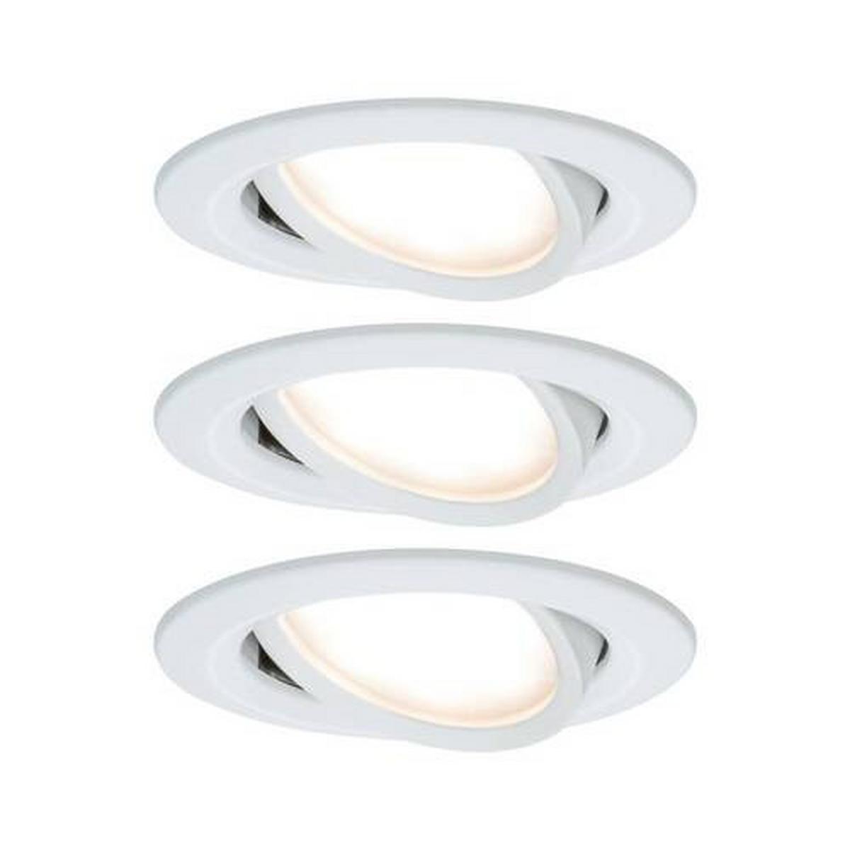 LED-Deckenleuchte Nova in Weiß/Alufarben max. 6,5 W - Alufarben/Weiß, Basics, Metall (8,4cm) - Paulmann