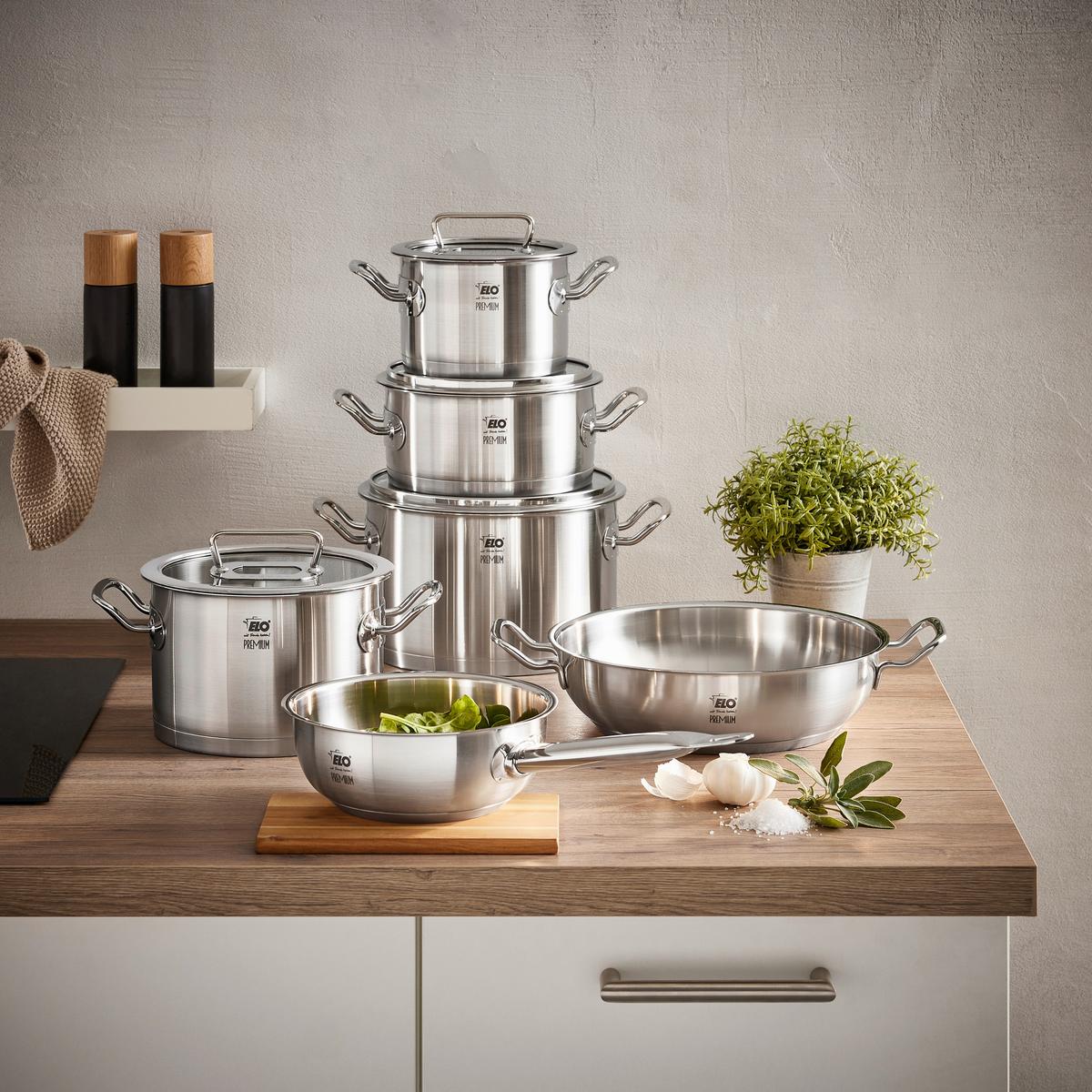 ZESTAW GARNKÓW 40905 ELO - kolor srebrny/kolor stalowy, Design, metal/szkło - ELO