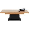 SOFFBORD 2IN1 III - svart/ekfärgad, Modern, metall/trämaterial (133-170/51,5-77,5/80cm) - Mömax