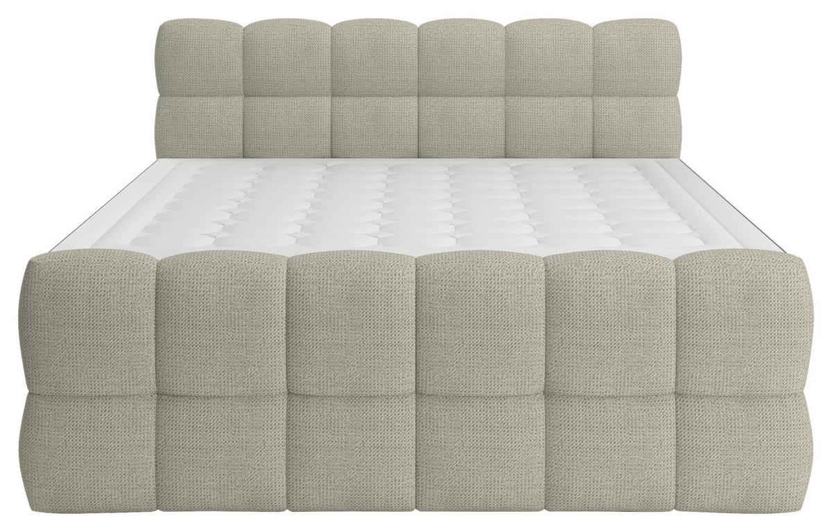 Boxspring Krevet Brisbane - crna/ecru, Trend, drvni materijal/drvo (120/200cm) - Premium Living