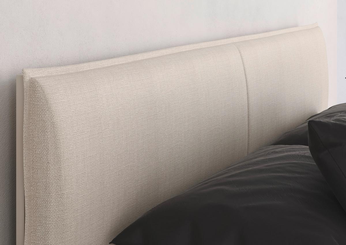 Bettanlage Briona Creme ca. 180x200cm - Champagner/Creme, KONVENTIONELL, Holzwerkstoff/Textil (180/200cm) - Premium Living