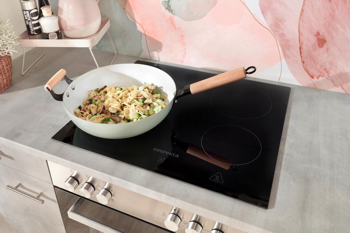 Kuhinjski Blok Z Aparati Malia, 280cm - barve nerjavečega jekla/siva, Basics, kovina/leseni material (280cm) - Respekta