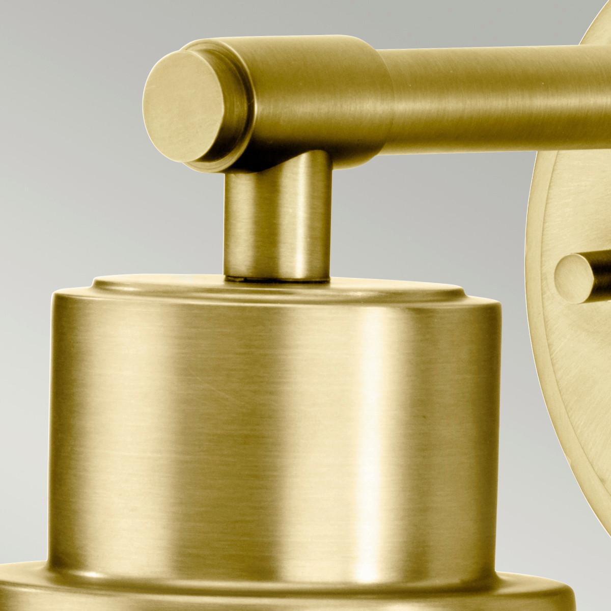 Kupaonska Zidna Svjetiljka Bath-Morvah1-Bb - boje mjeda, Design, staklo/metal (30/18,9/12cm)