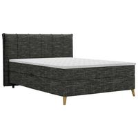 Boxbett Veloria Schwarz ca. 140x200cm - Schwarz, KONVENTIONELL, Textil/Metall (140/200cm) - Based