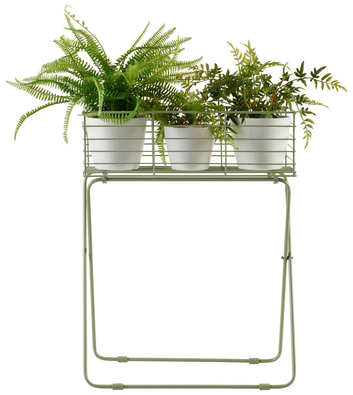 Növénytartó Green Times - pasztellzöld, Basics, fém (50/60/24cm) - Modern Living