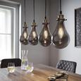 Pendelleuchte Luciana 4-flammig - Messingfarben/Grau, MODERN, Glas (80/13.5/129cm) - Modern Living Pendelleuchte Luciana 4-flammig - Messingfarben/Grau, MODERN, Glas (80/13.5/129cm) - Modern Living