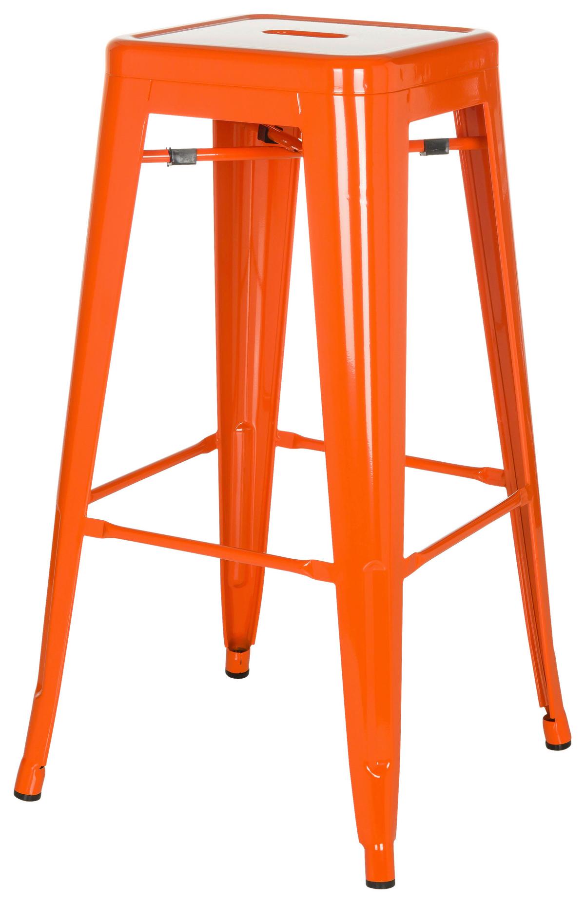 Barski Stol Vantaggio High, Oranžna - oranžna, Basics, kovina (44/77/44cm) - MID.YOU
